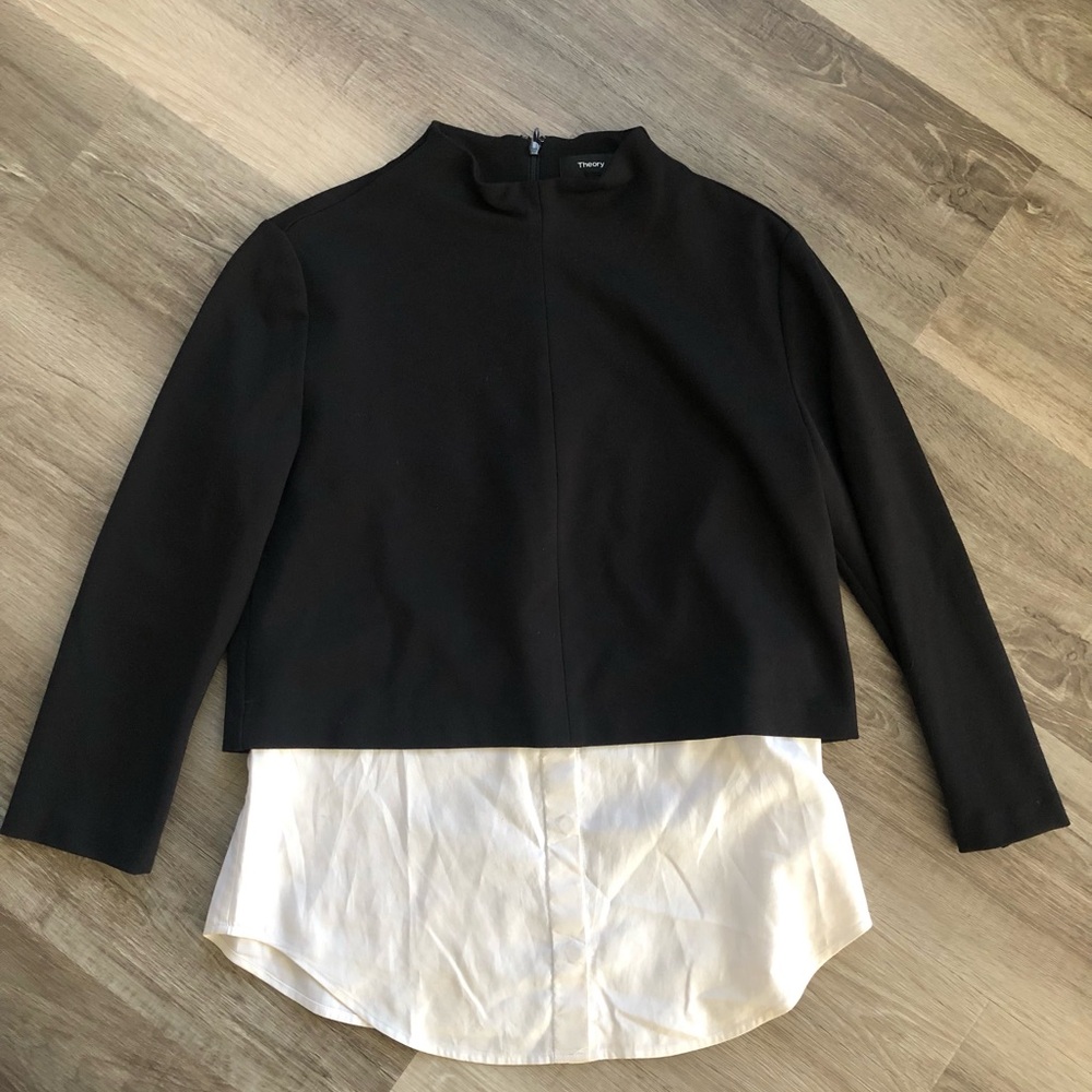 Theory Long Sleeve Top with Peplum